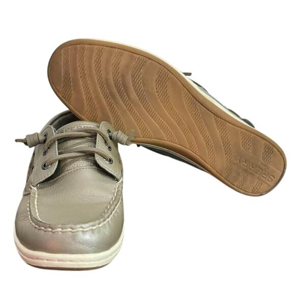 Women's Sperry SongFish Slip On Leather Loafer Boat Shoes - Picture 2 of 3